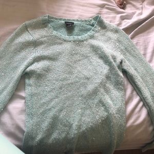 Green sequin sweater
